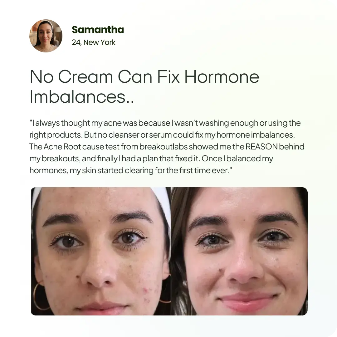 Samantha's review with her before and after