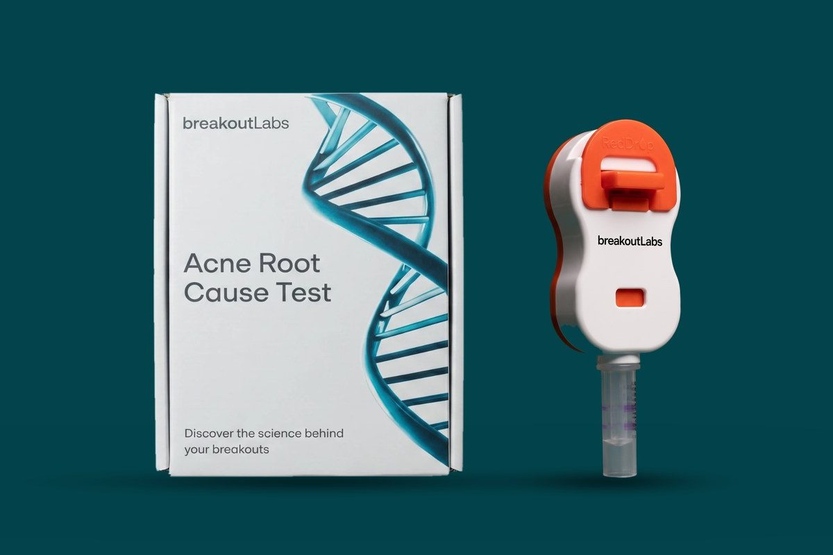 The Acne Root Cause Test kit and the painless arm collection device